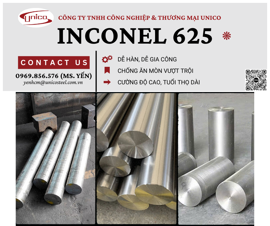 Rao bán INCONEL 625 – Siêu hợp kim chịu nhiệt, chống ăn mòn